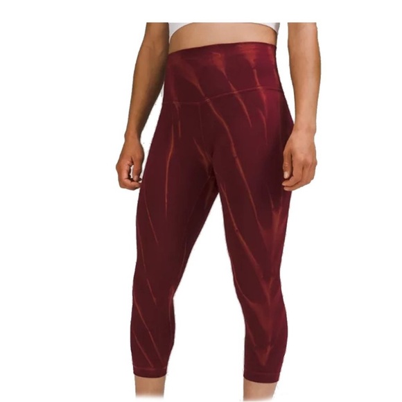 Lululemon wunder train HR crop 24’’ fade sun bleached wash red melon leggings. - Picture 6 of 6